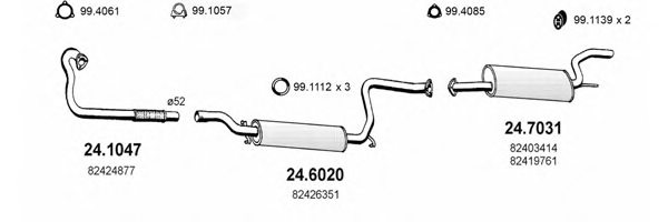 ASSO ART1270 Exhaust System
